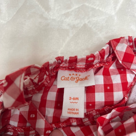 Red Gingham Top/Bottom Set - Picture 3 of 3